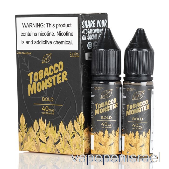 חד פעמי Vape Israel Bold - מלחי מפלצות טבק - 30 מ"ל 60 מ"ג